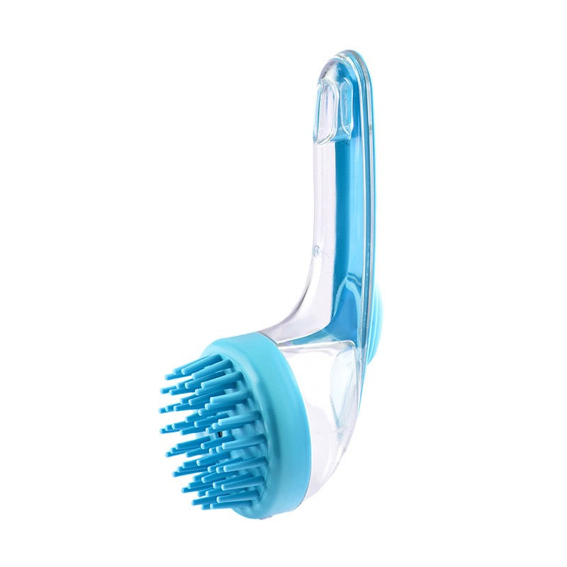 Pet Bath Massage Brush with Shampoo Dispenser for Dogs & Cats