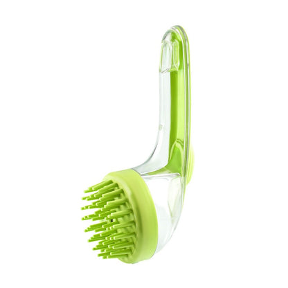 Pet Bath Massage Brush with Shampoo Dispenser for Dogs & Cats
