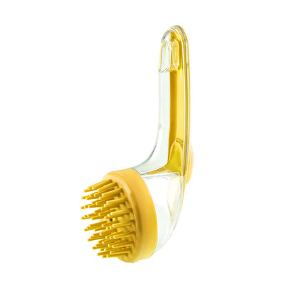 Pet Bath Massage Brush with Shampoo Dispenser for Dogs & Cats