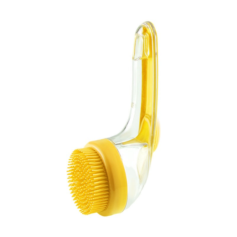 Pet Bath Massage Brush with Shampoo Dispenser for Dogs & Cats