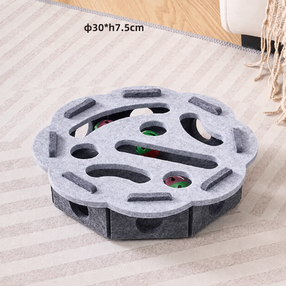 Interactive Cat Puzzle Box Toy with Rolling Balls