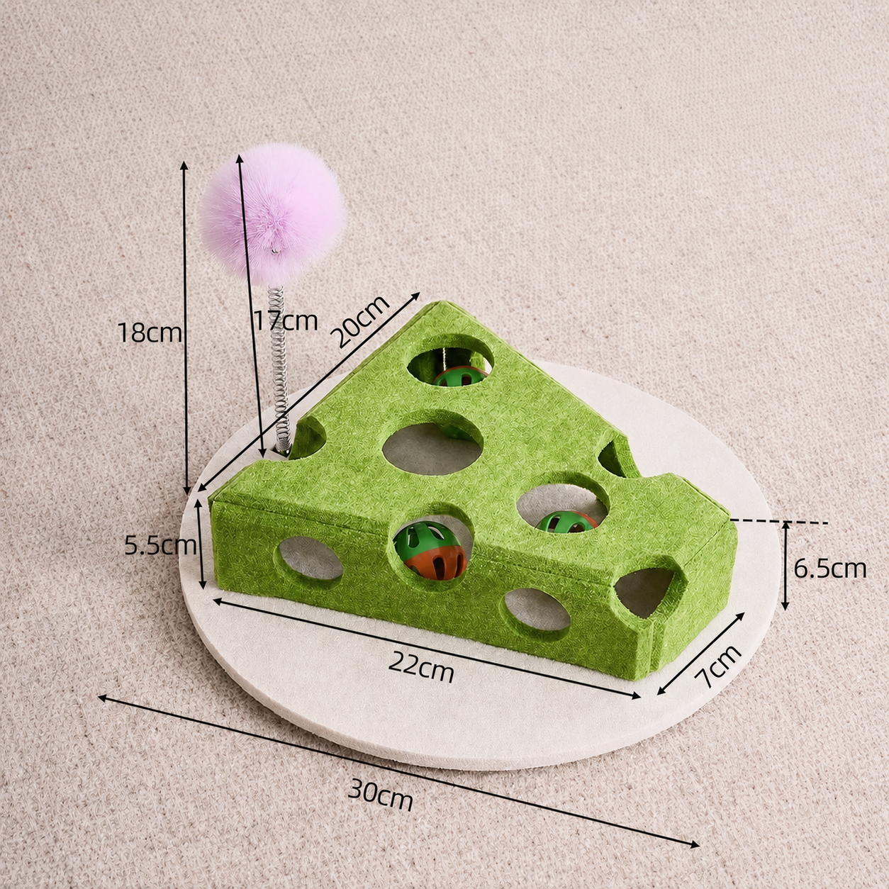 Interactive Cat Puzzle Box Toy with Rolling Balls