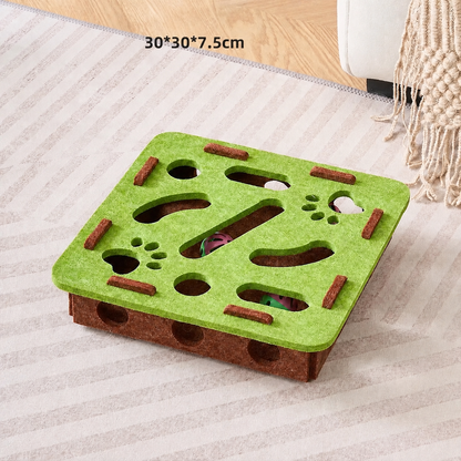 Interactive Cat Puzzle Box Toy with Rolling Balls