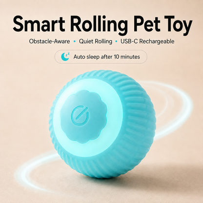 Smart Rolling Tease Ball – Rechargeable Automatic Ball with Obstacle Avoidance