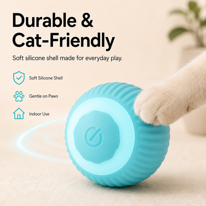 Smart Rolling Cat Ball – Rechargeable Automatic Ball with Obstacle Avoidance