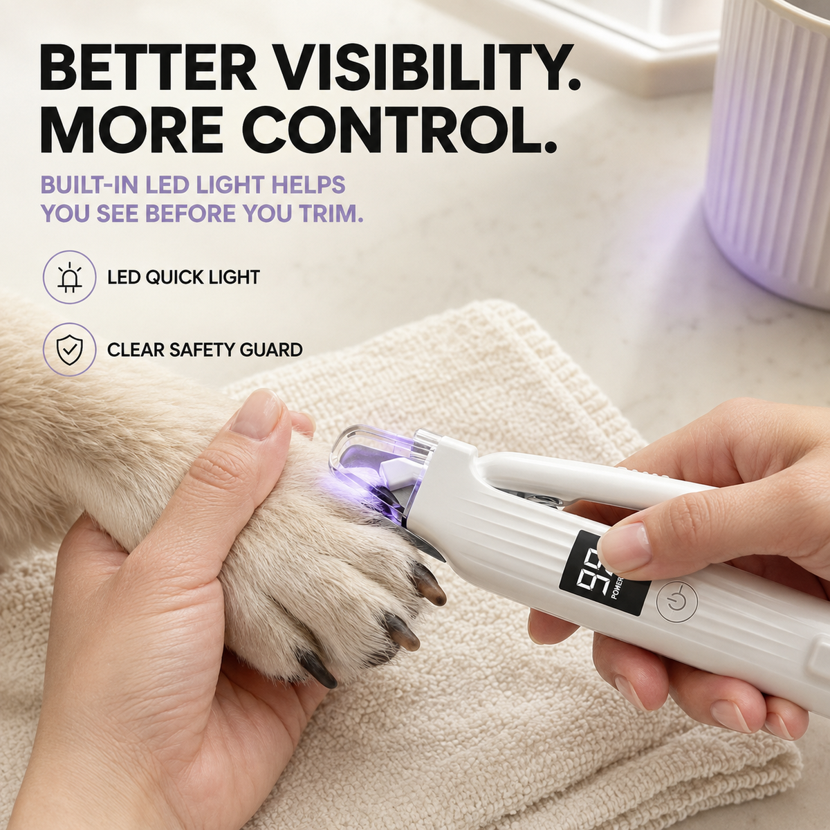 GlowTrim 2-in-1 Pet Nail Clipper & Grinder